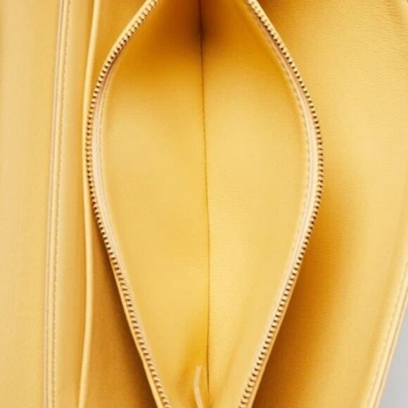 Celine Yellow Smooth Leather Triomphe Shoulder Bag - Picture 10 of 12
